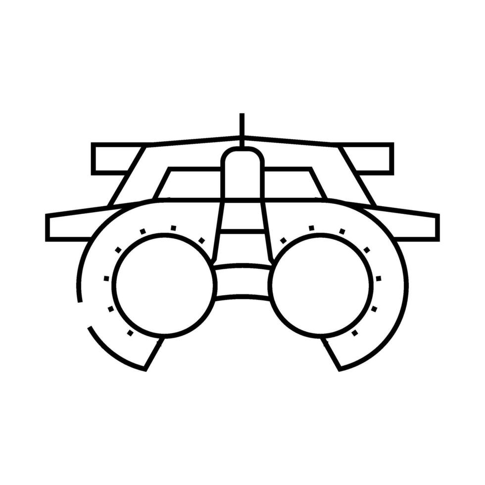 trial frame ophthalmology line icon illustration vector