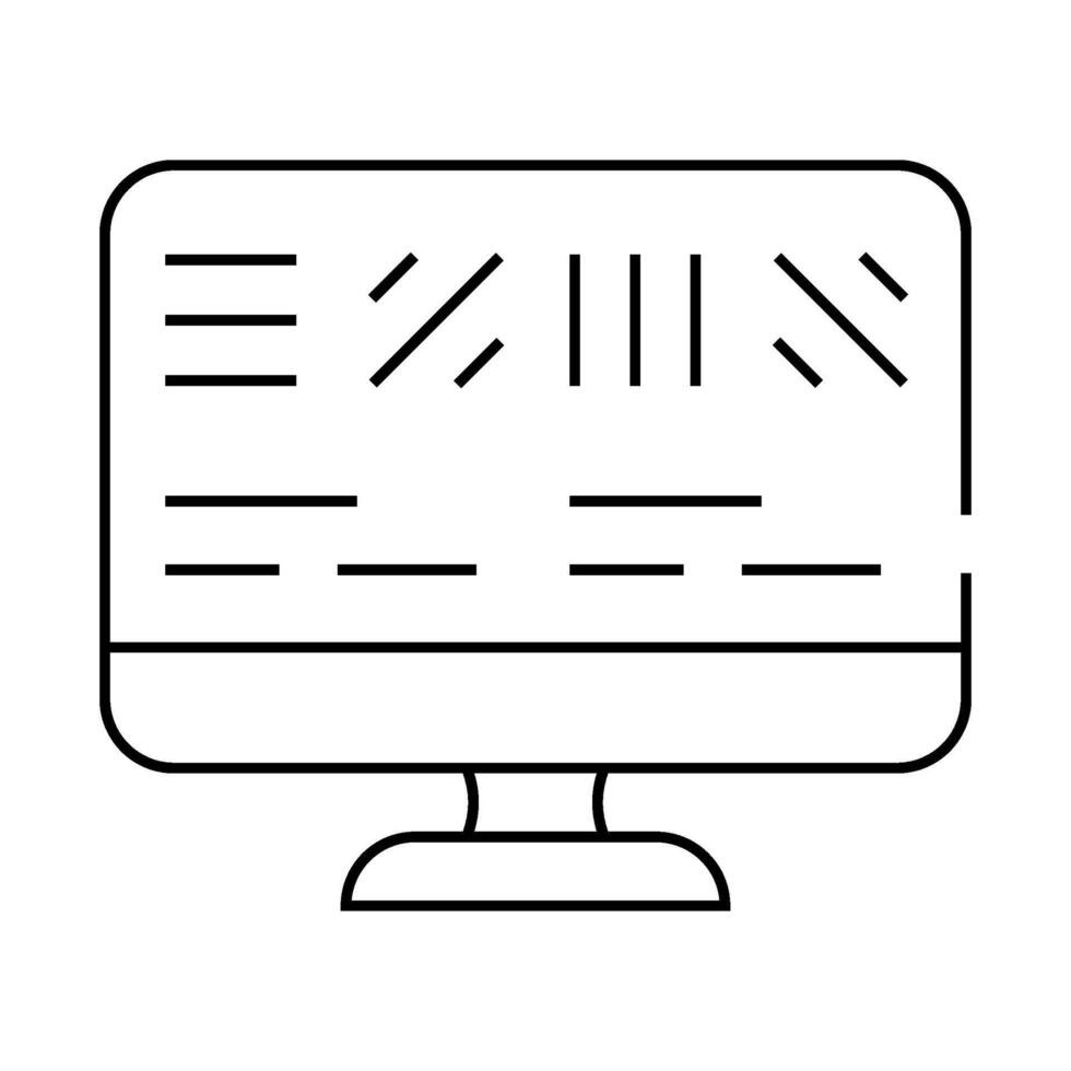 astigmatism test ophthalmology line icon illustration vector
