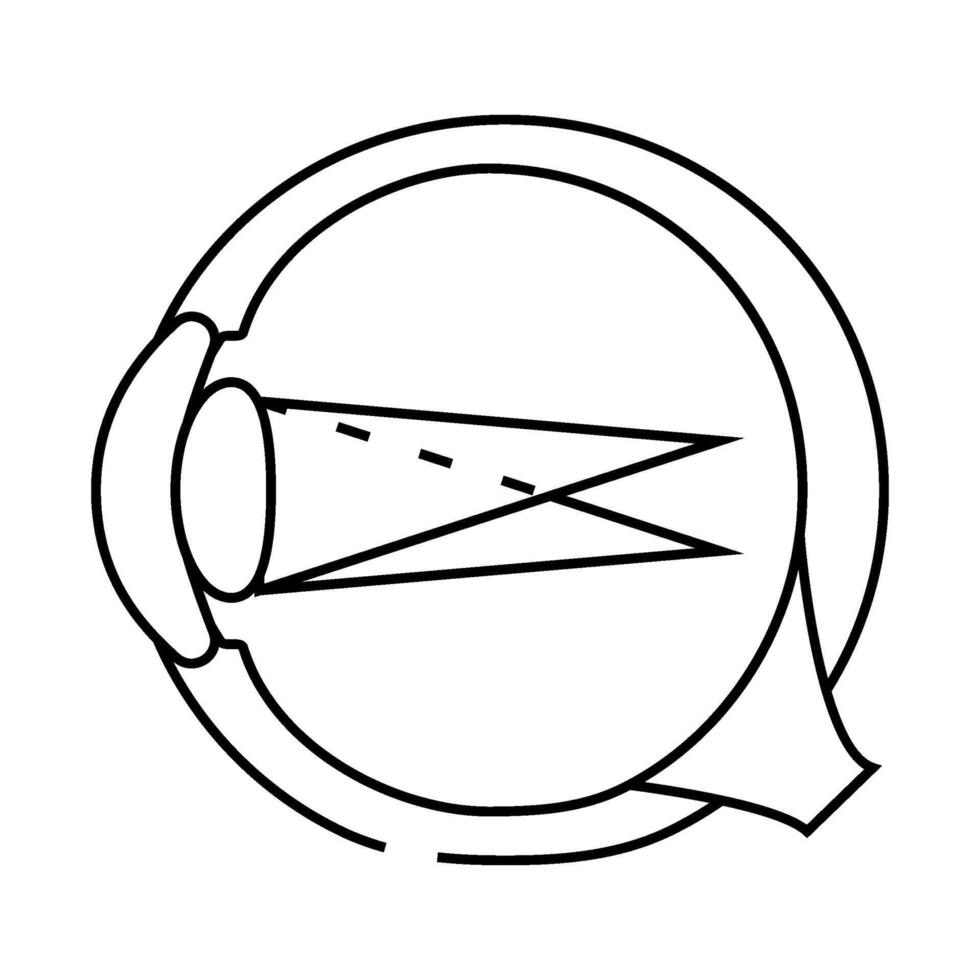 astigmatism ophthalmology line icon illustration vector