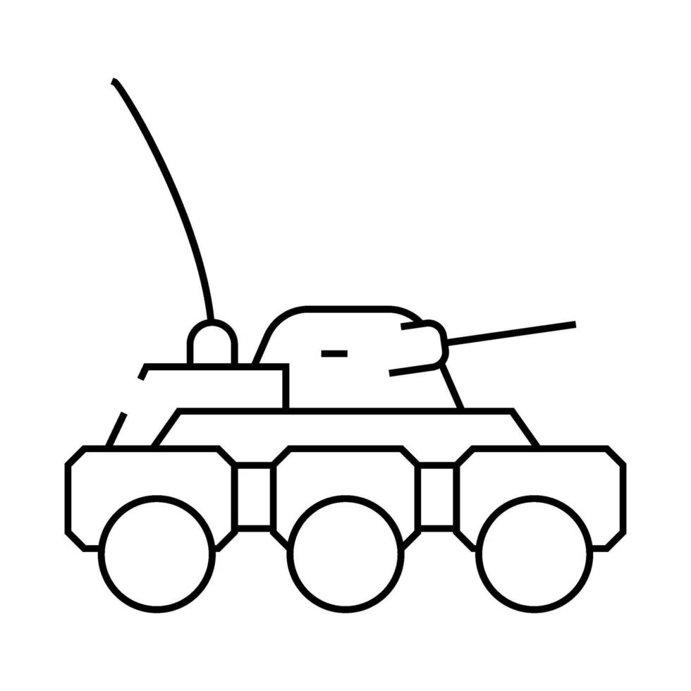 military robot line icon illustration vector