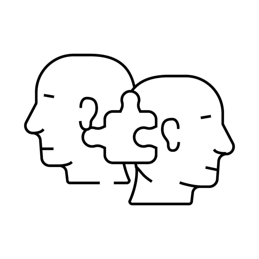 compatibility human line icon illustration vector