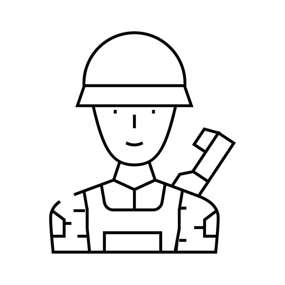 army male line icon illustration vector