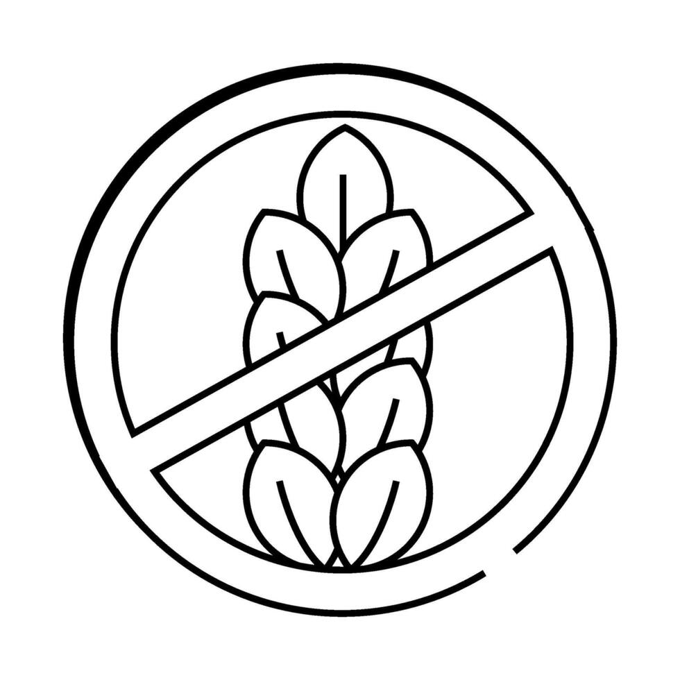 gluten free line icon illustration vector