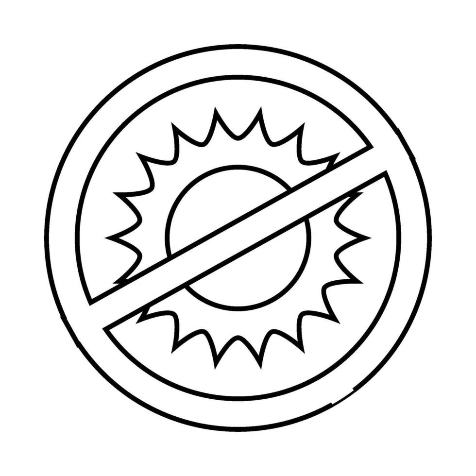 protect from sun rays line icon illustration vector