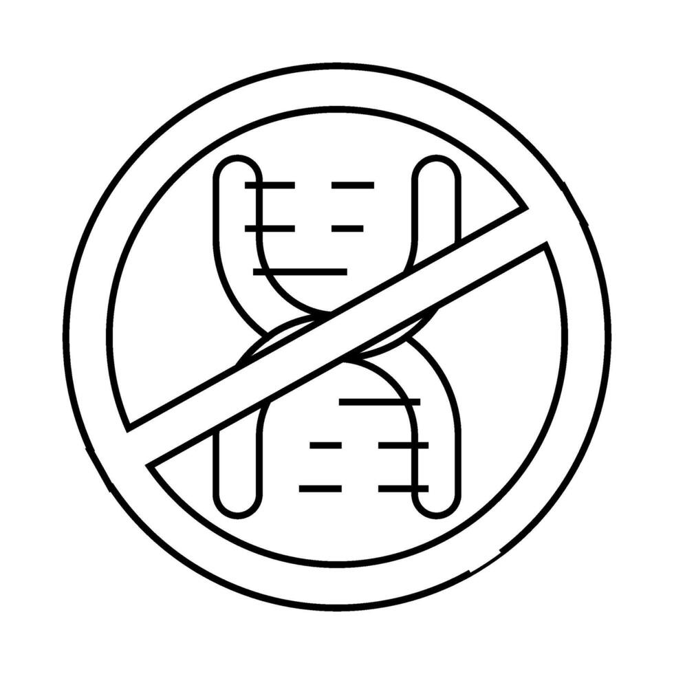 gmo free line icon illustration vector