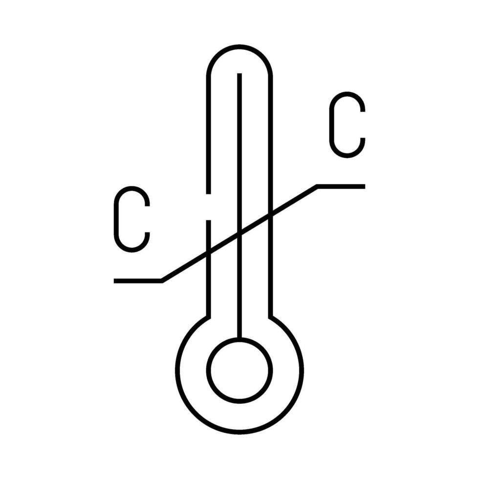 temperature limitation line icon illustration vector
