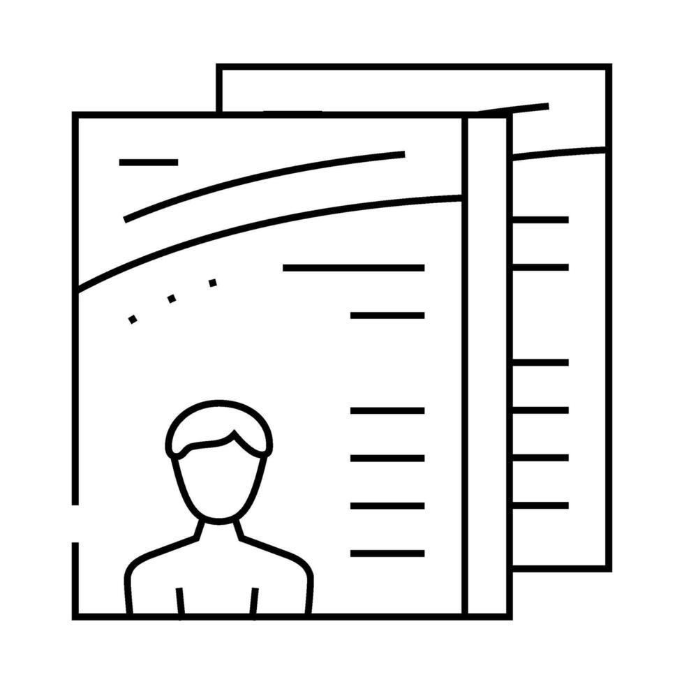 magazine selling department line icon illustration vector