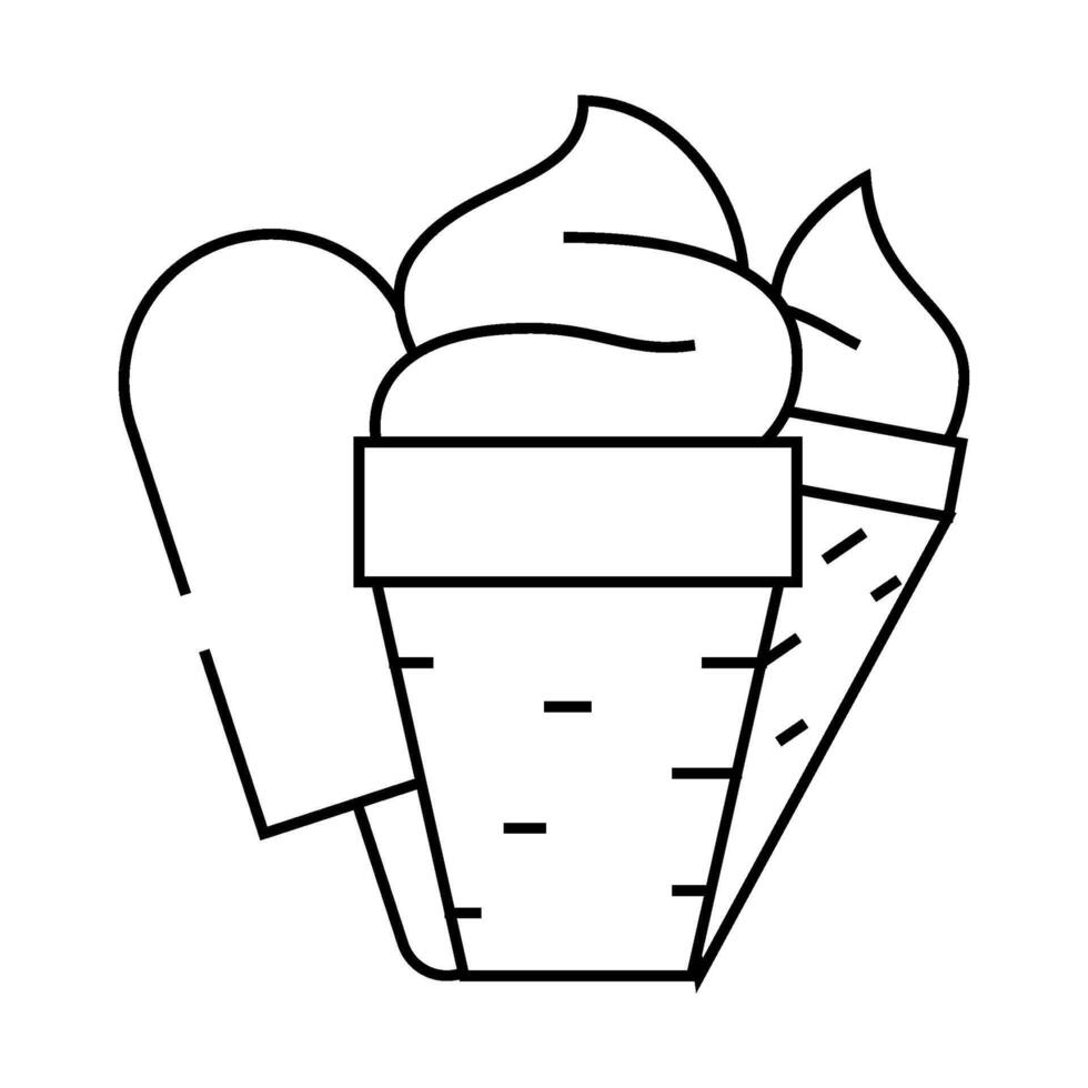 ice cream department line icon illustration vector