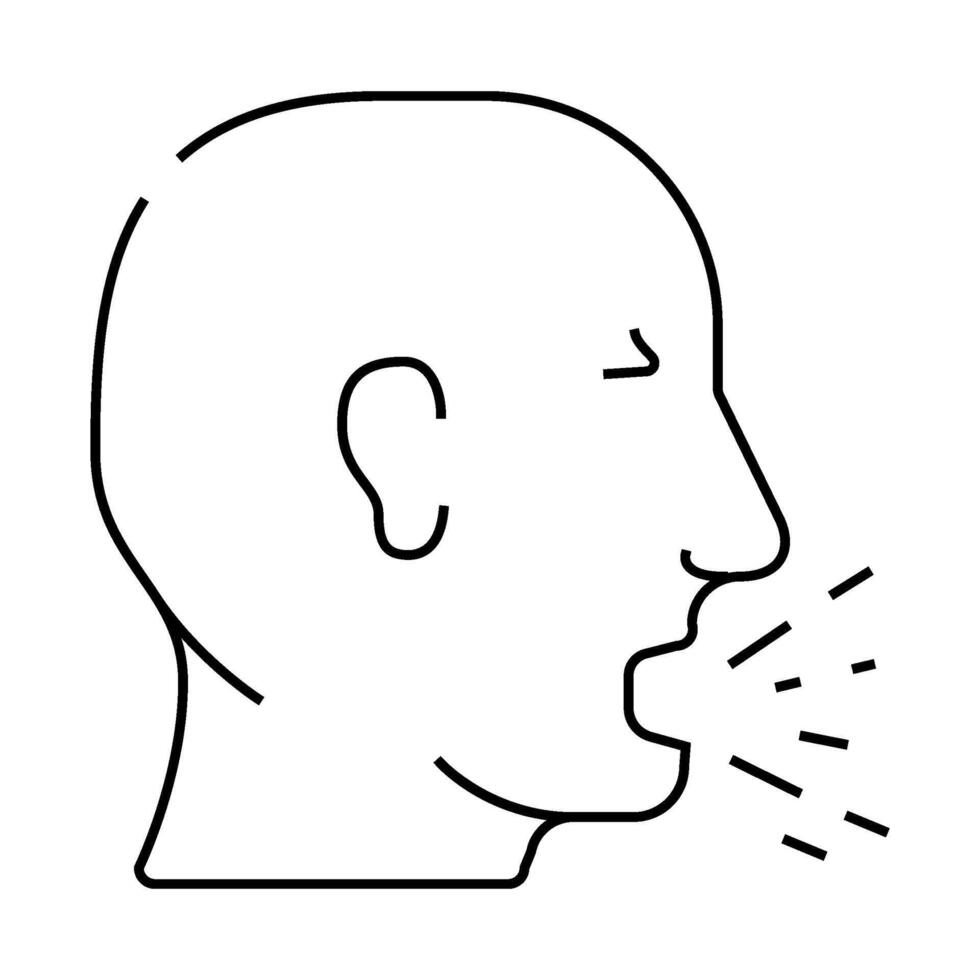 shouting husband and divorce line icon illustration vector