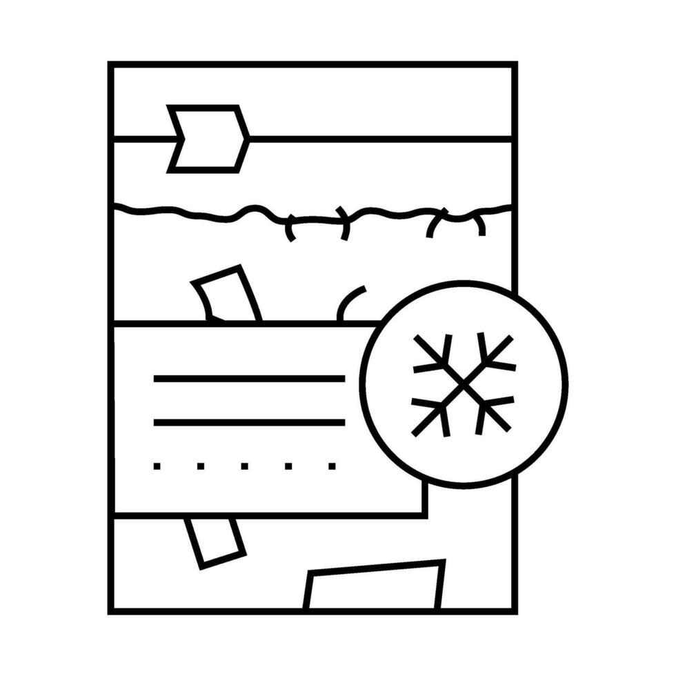frozen vegetables line icon illustration vector