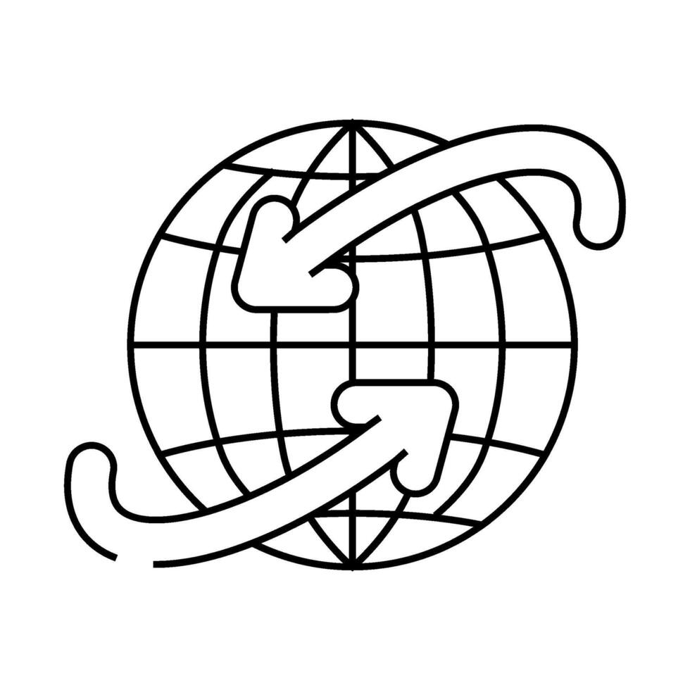 international company globalization arrow line icon illustration vector