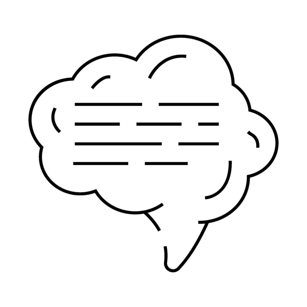 cloud quote speech line icon illustration vector