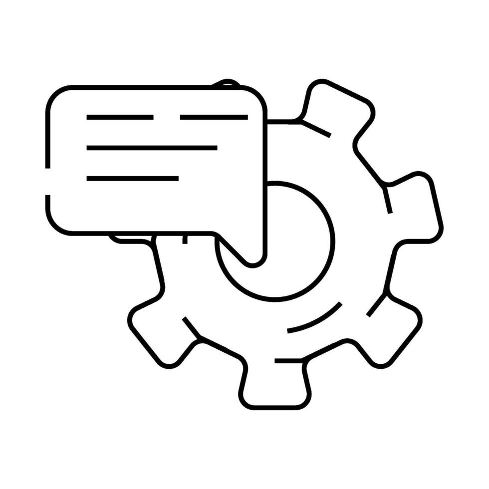 support communication line icon illustration vector