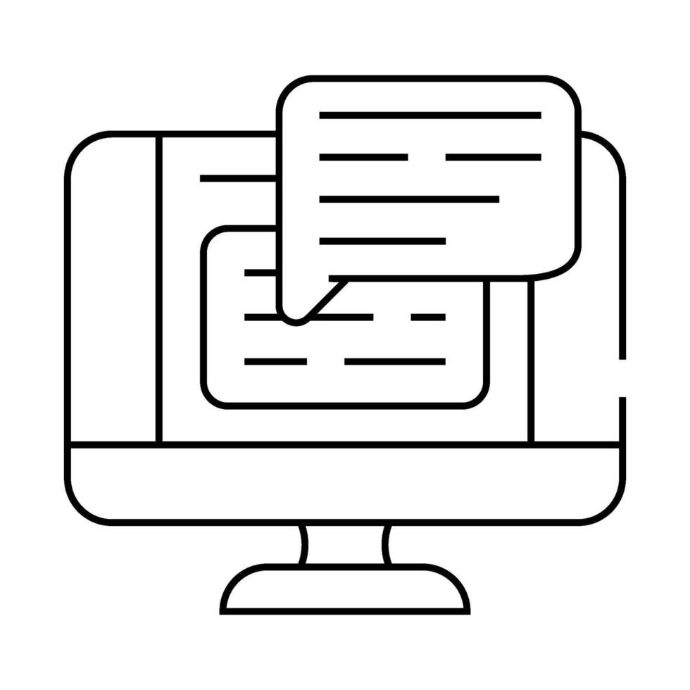 web conversation chat line icon illustration vector