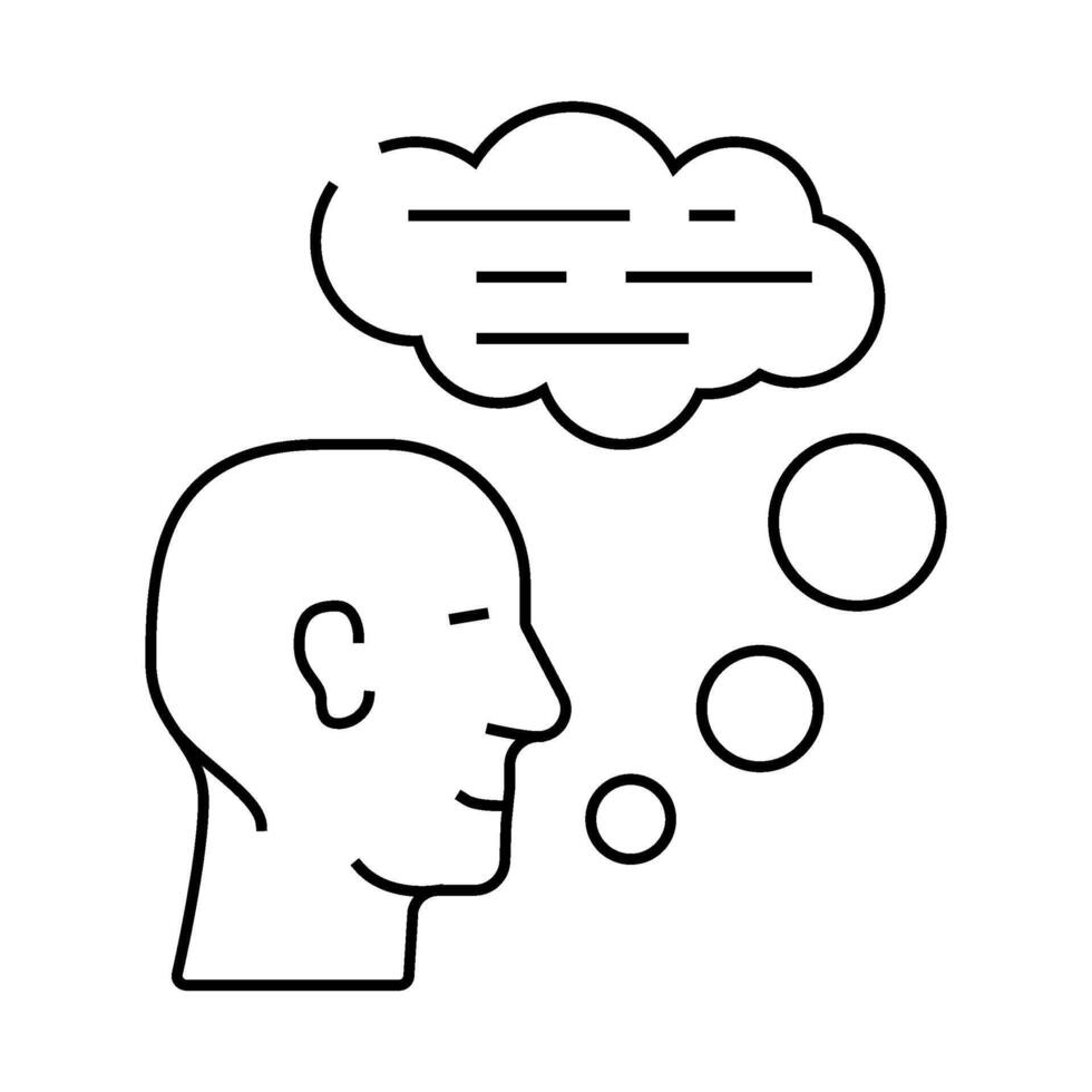 speaking human line icon illustration vector