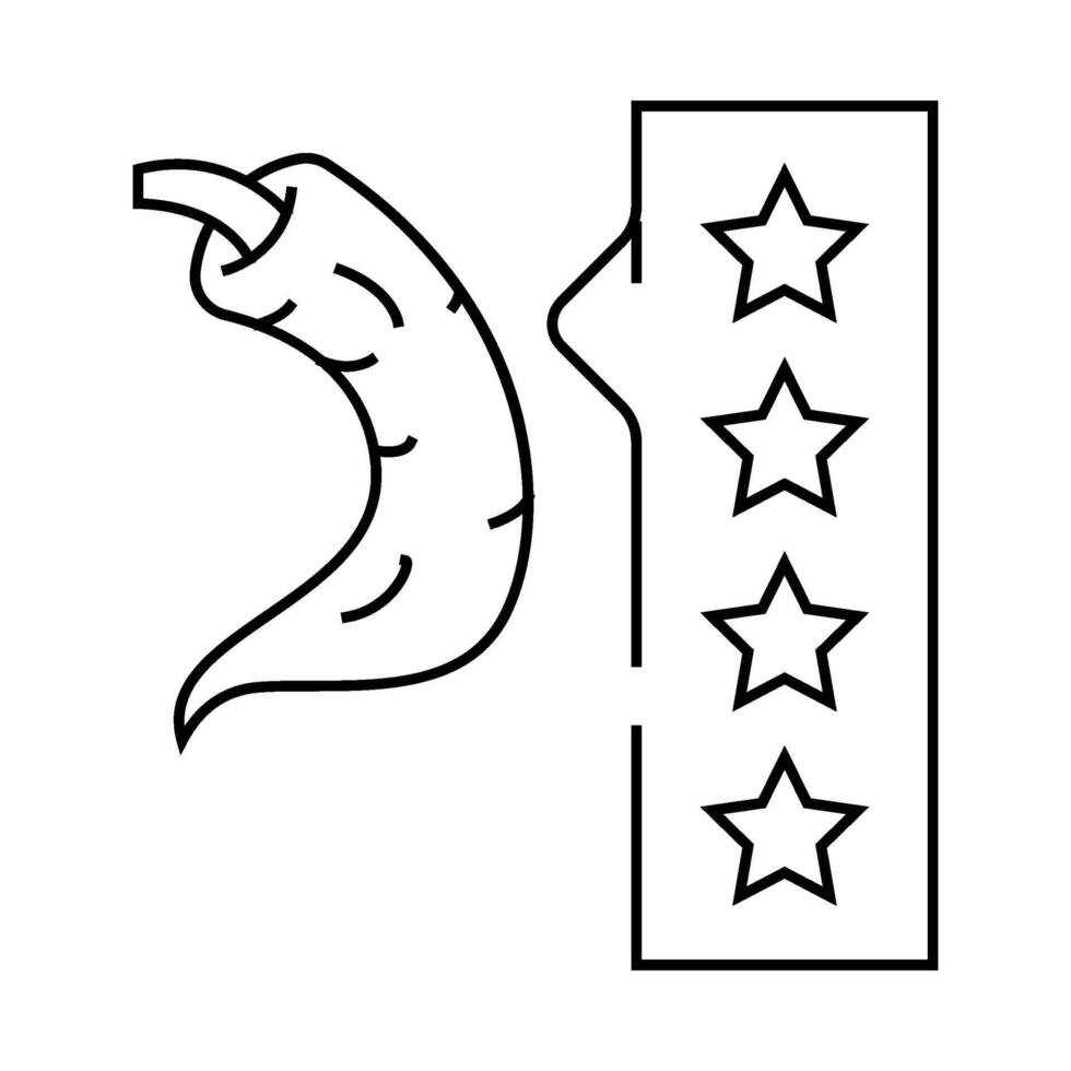 spice pepper taste star scale line icon illustration vector