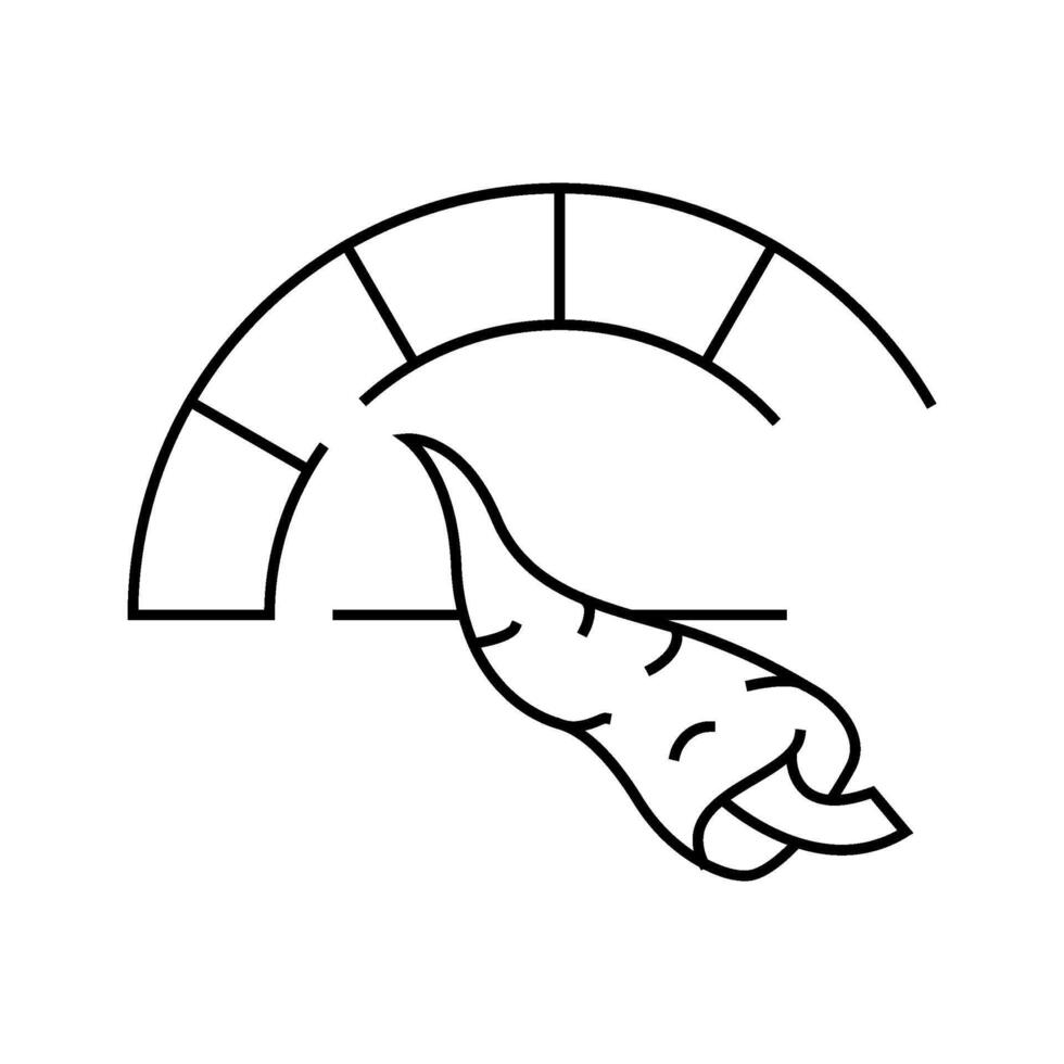 pepper spice taste scale line icon illustration vector