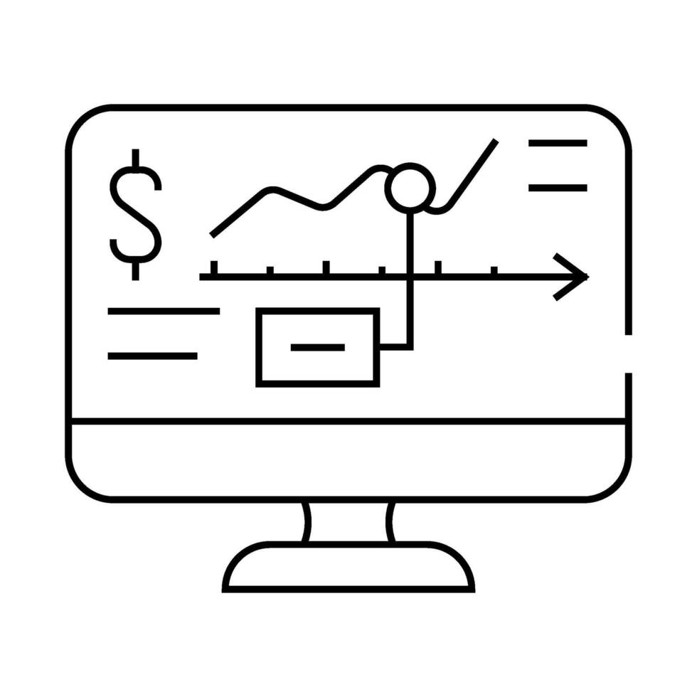 analysis infographic line icon illustration vector