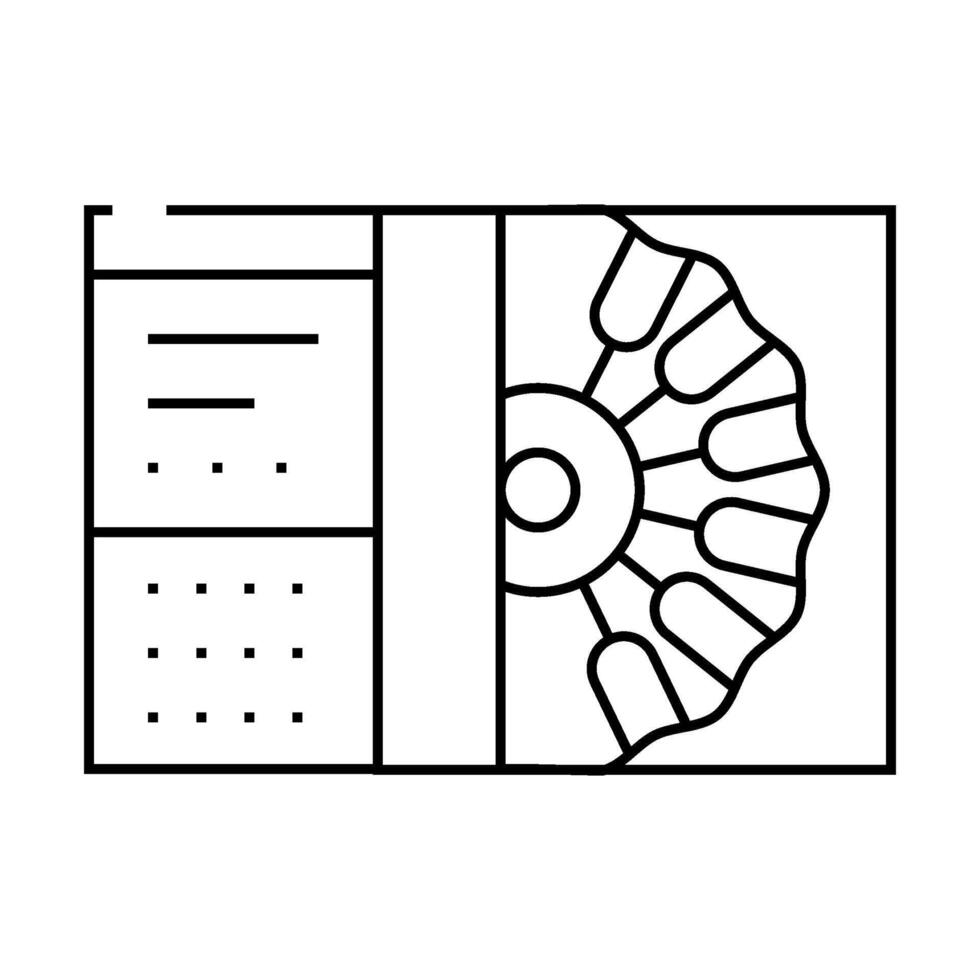 atomic absorption spectrometer line icon illustration vector