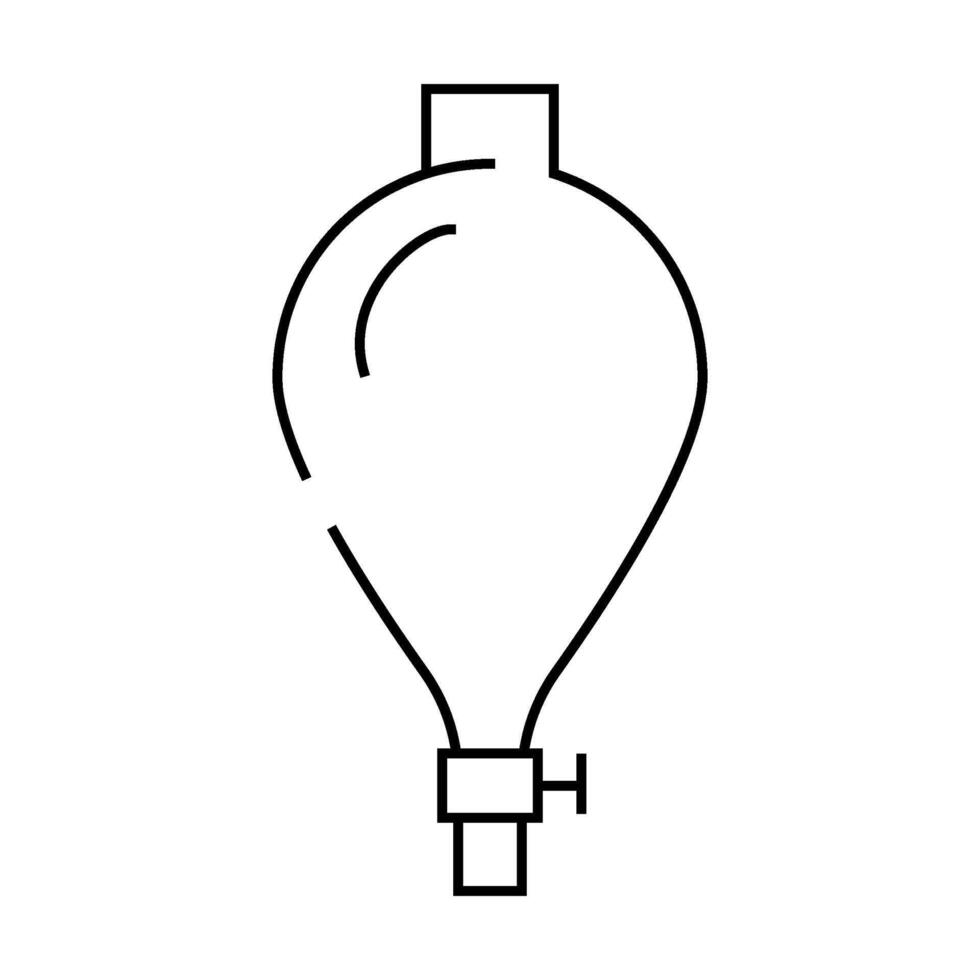 dividing funnel lab tool line icon illustration vector
