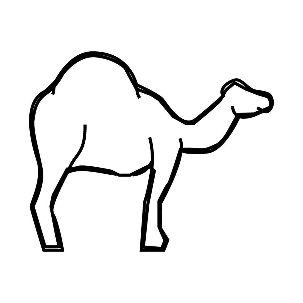 camel animal line icon illustration vector