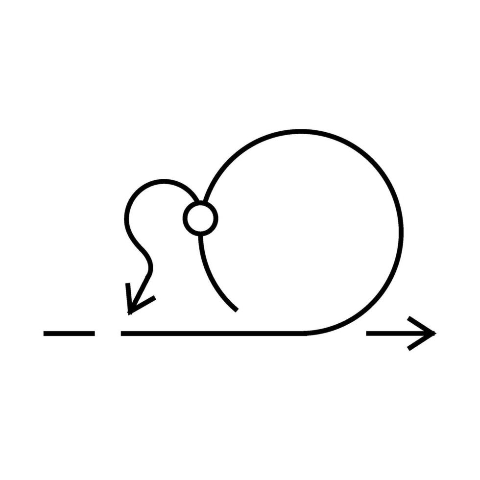 return back line icon illustration vector