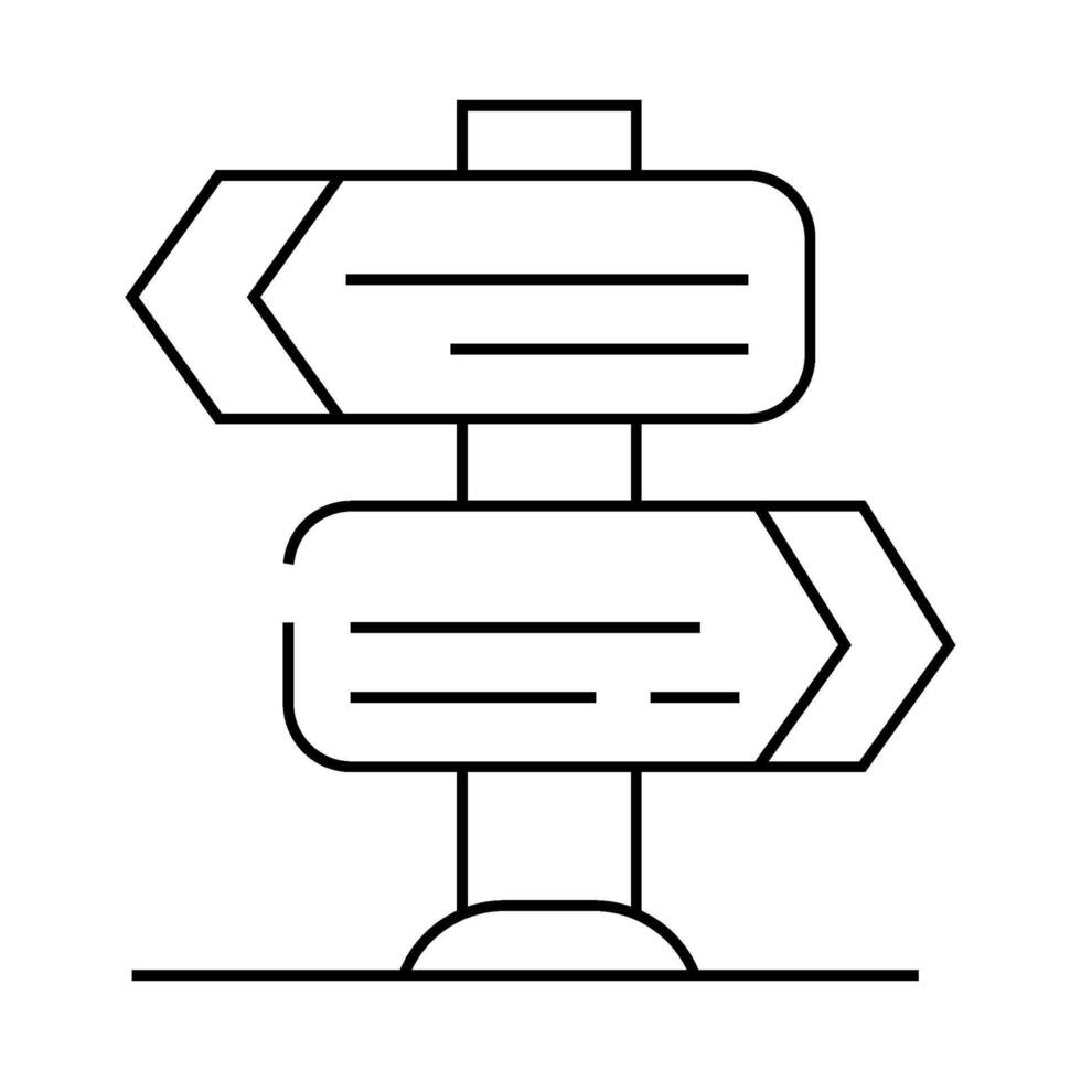 choice of direction line icon illustration vector
