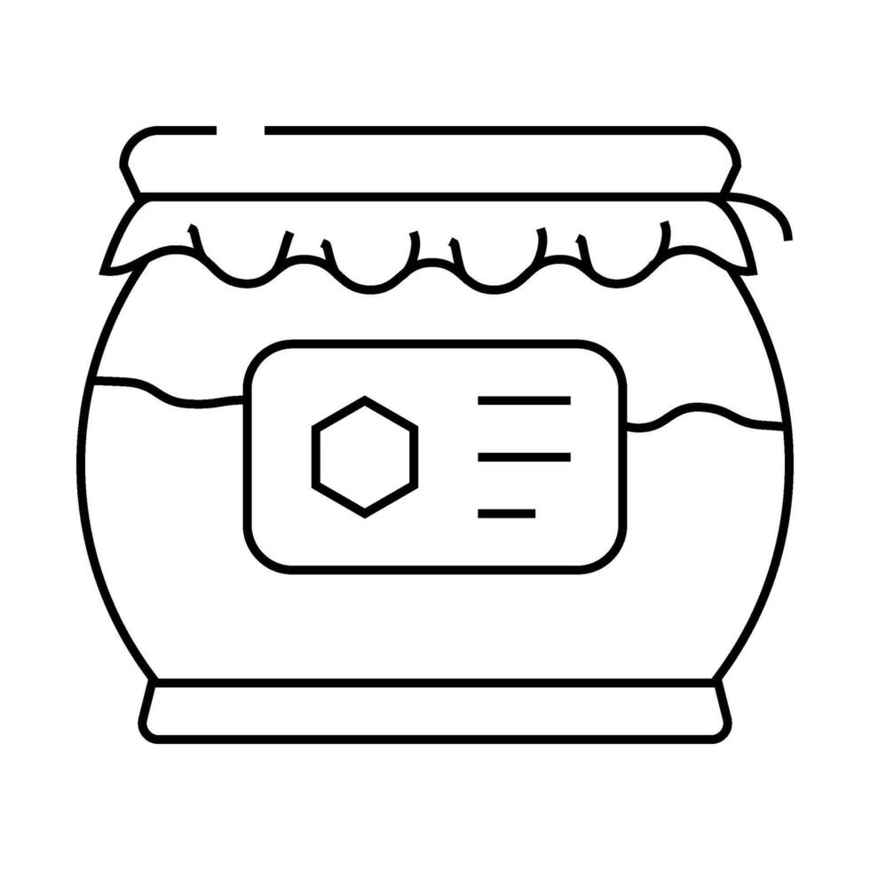 honey jar line icon illustration vector