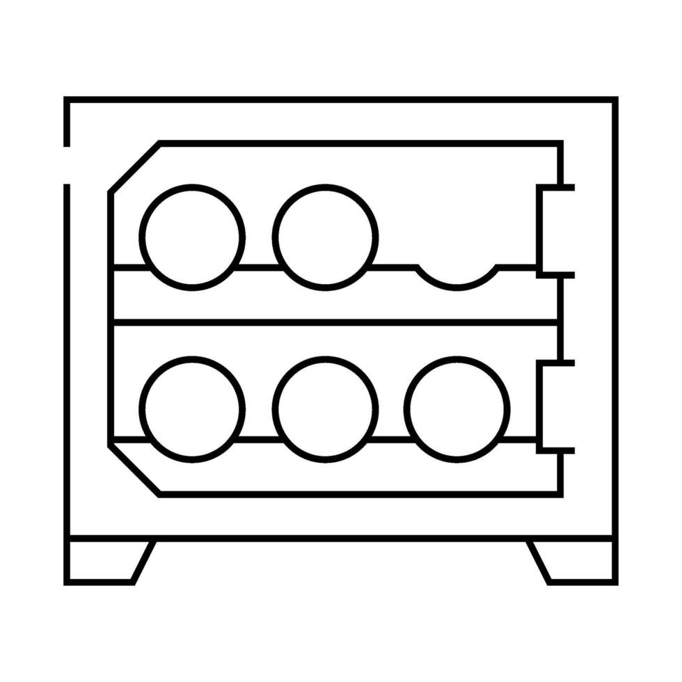 fridge for wine line icon illustration vector