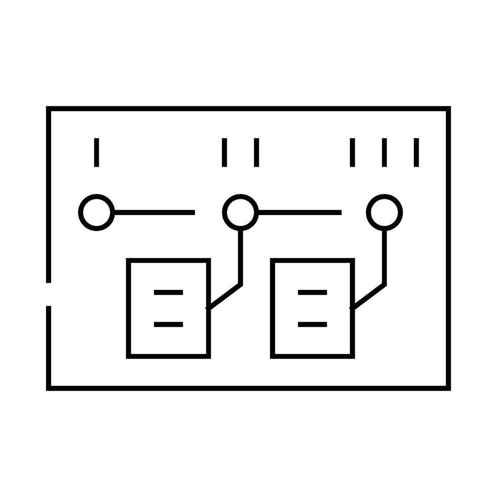timeline milestone business management line icon illustration vector