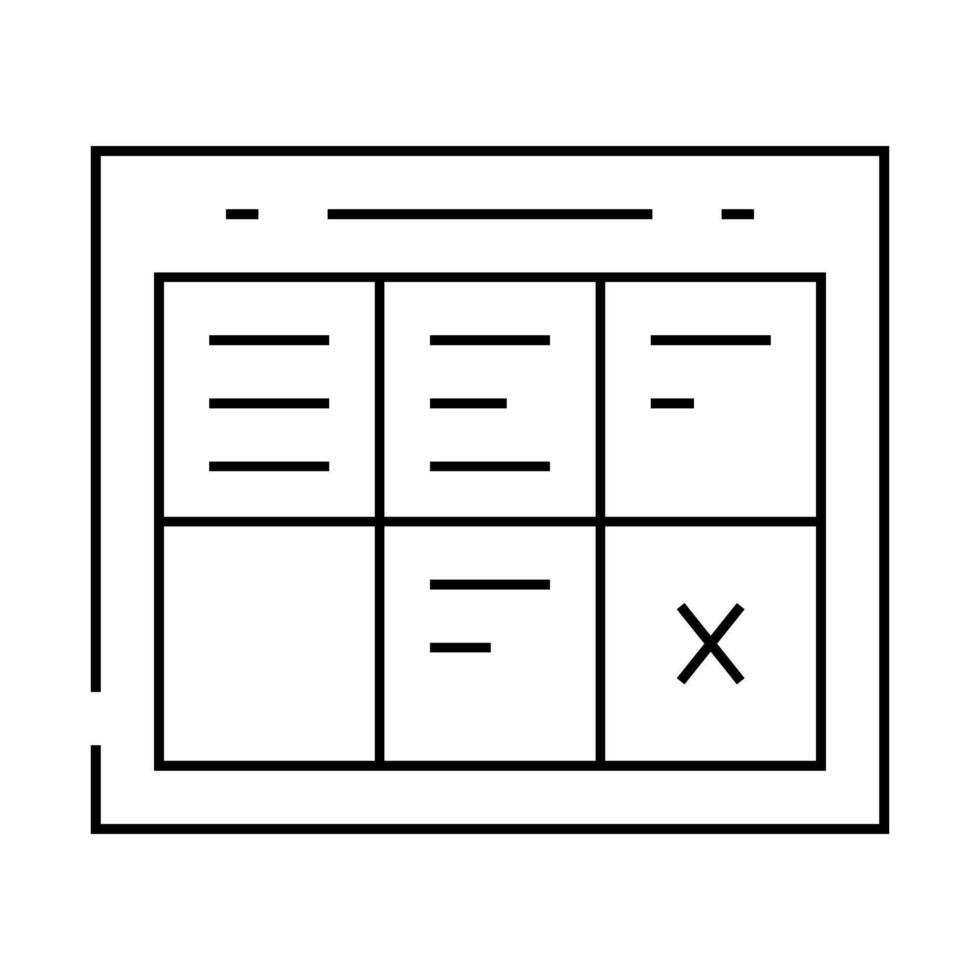 calendar for planning meeting line icon illustration vector