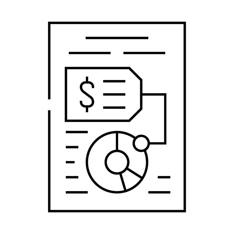 analysis business achievement line icon illustration vector