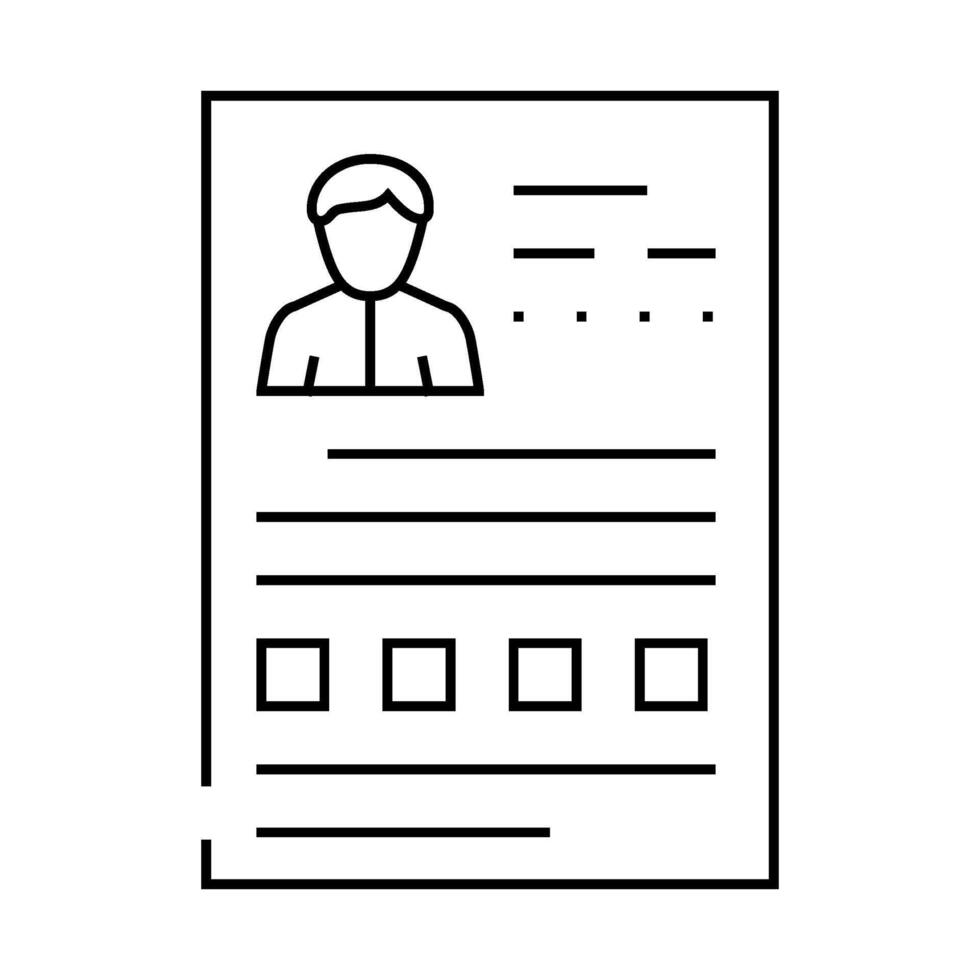 questionnaire business manager line icon illustration vector