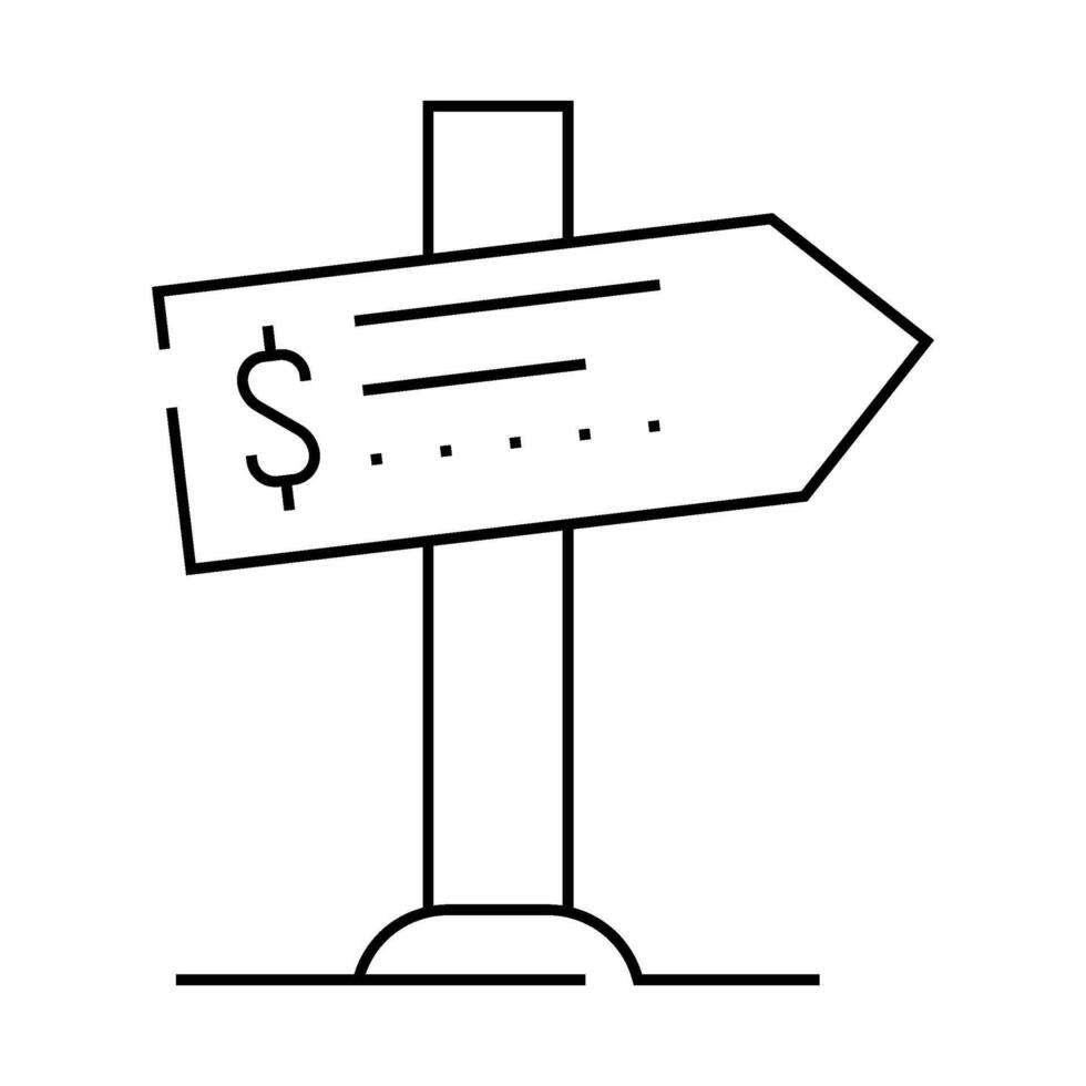 choice of direction for earning money line icon illustration vector