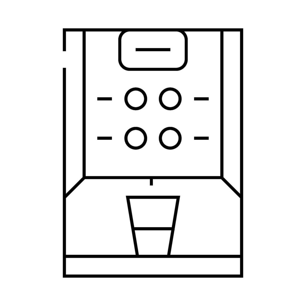 vending coffee machine line icon illustration vector