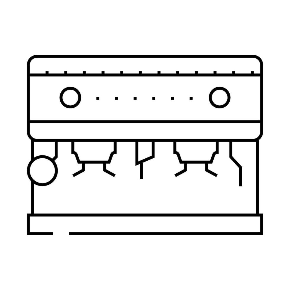 coffee maker professional machine line icon illustration vector