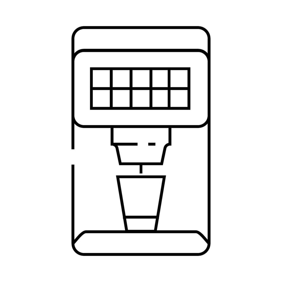 coffee machine electronic device line icon illustration vector