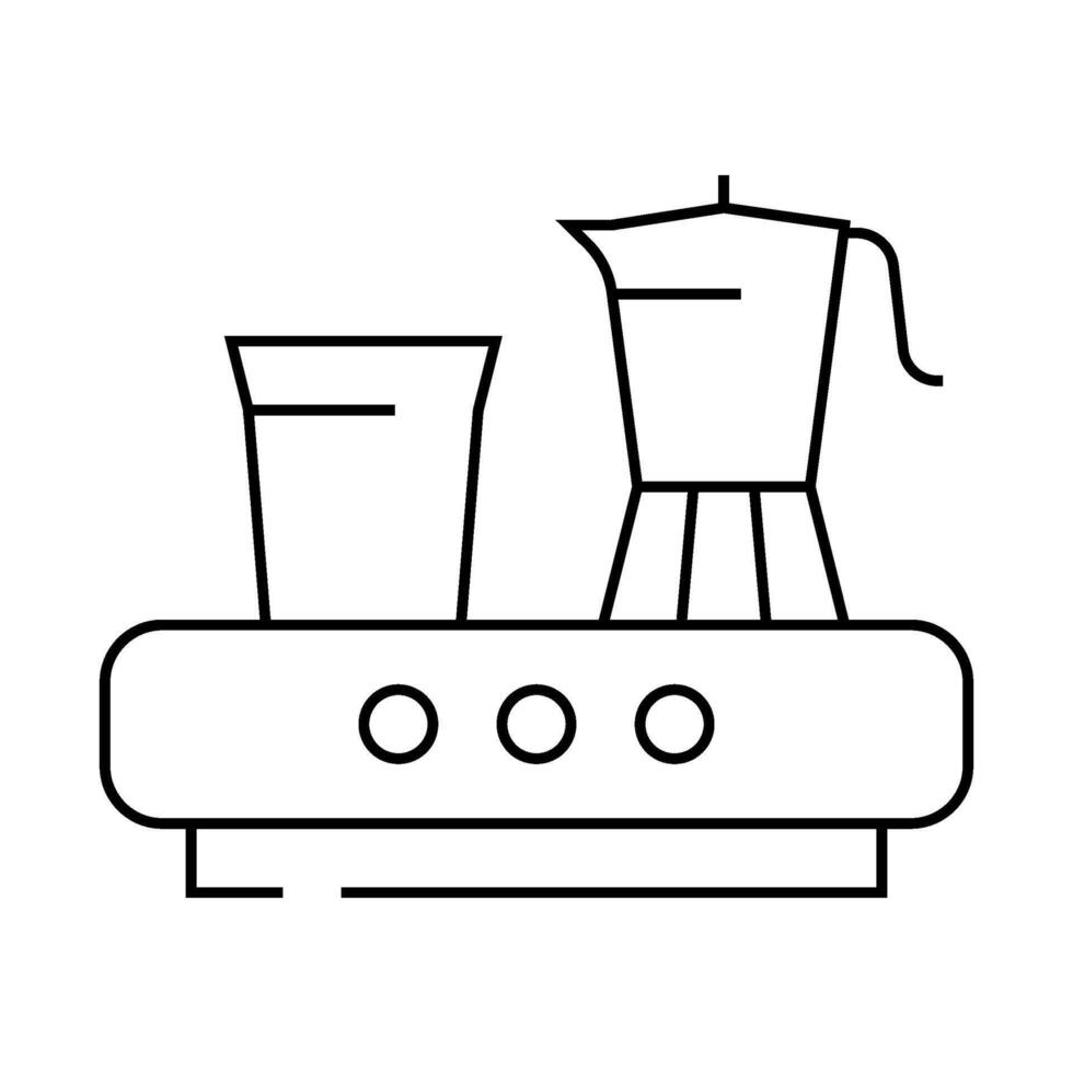 electric geyser coffee drink machine line icon illustration vector