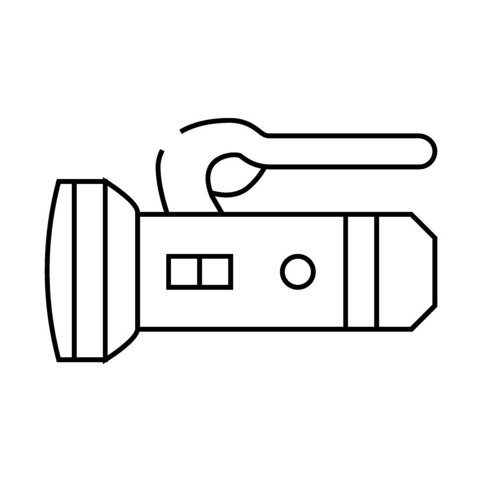 flashlight diver device line icon illustration vector