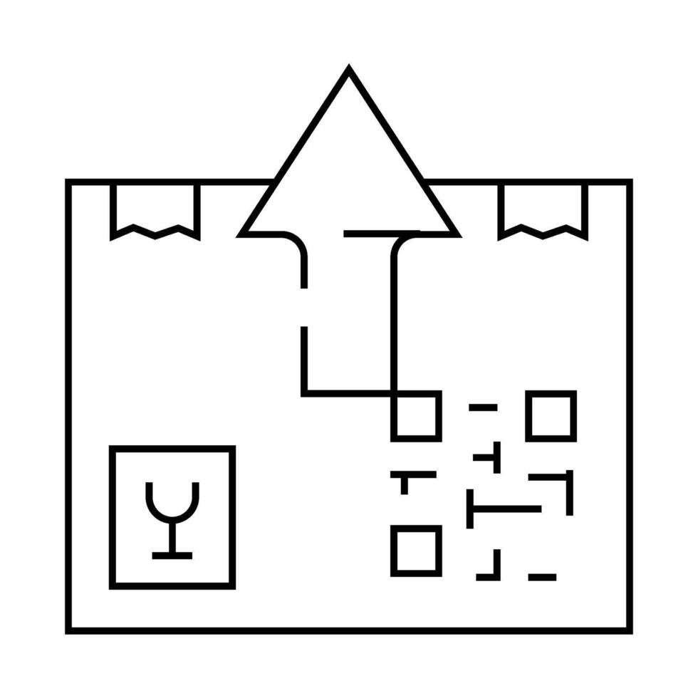 export goods line icon illustration vector