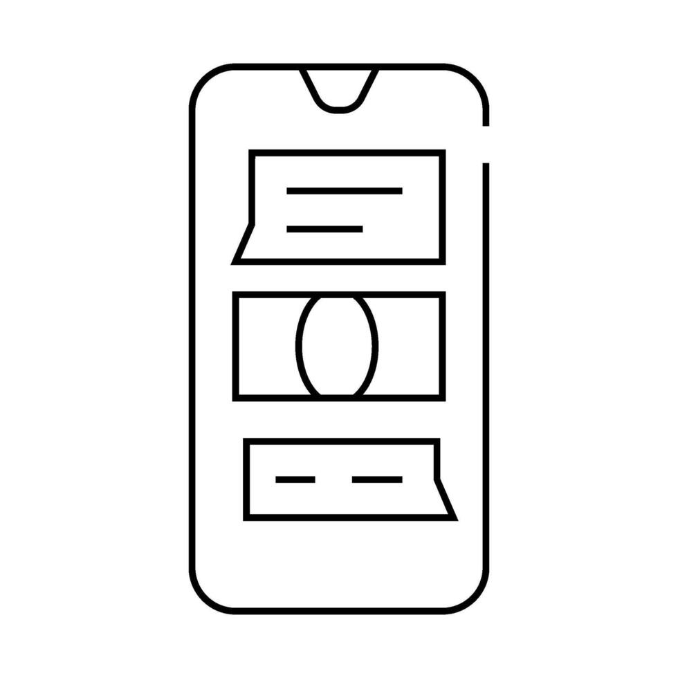 sending money line icon illustration vector
