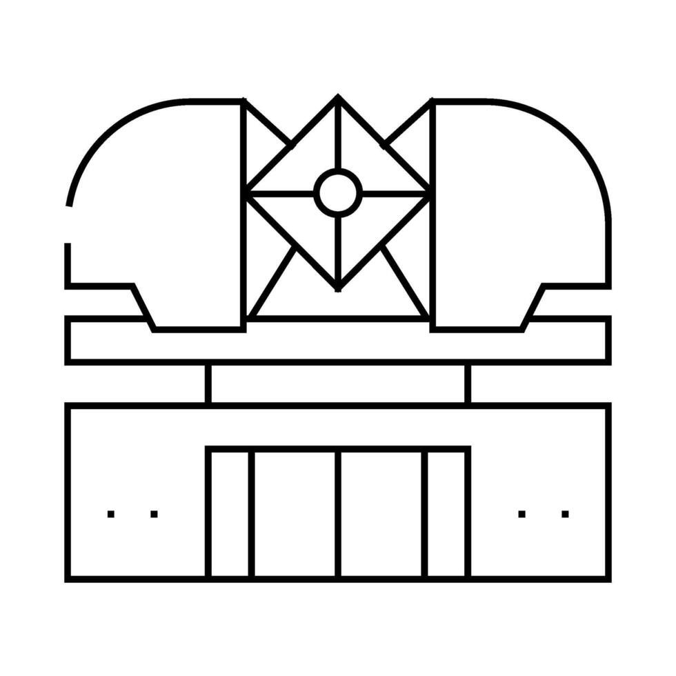 astronomical observatory line icon illustration vector
