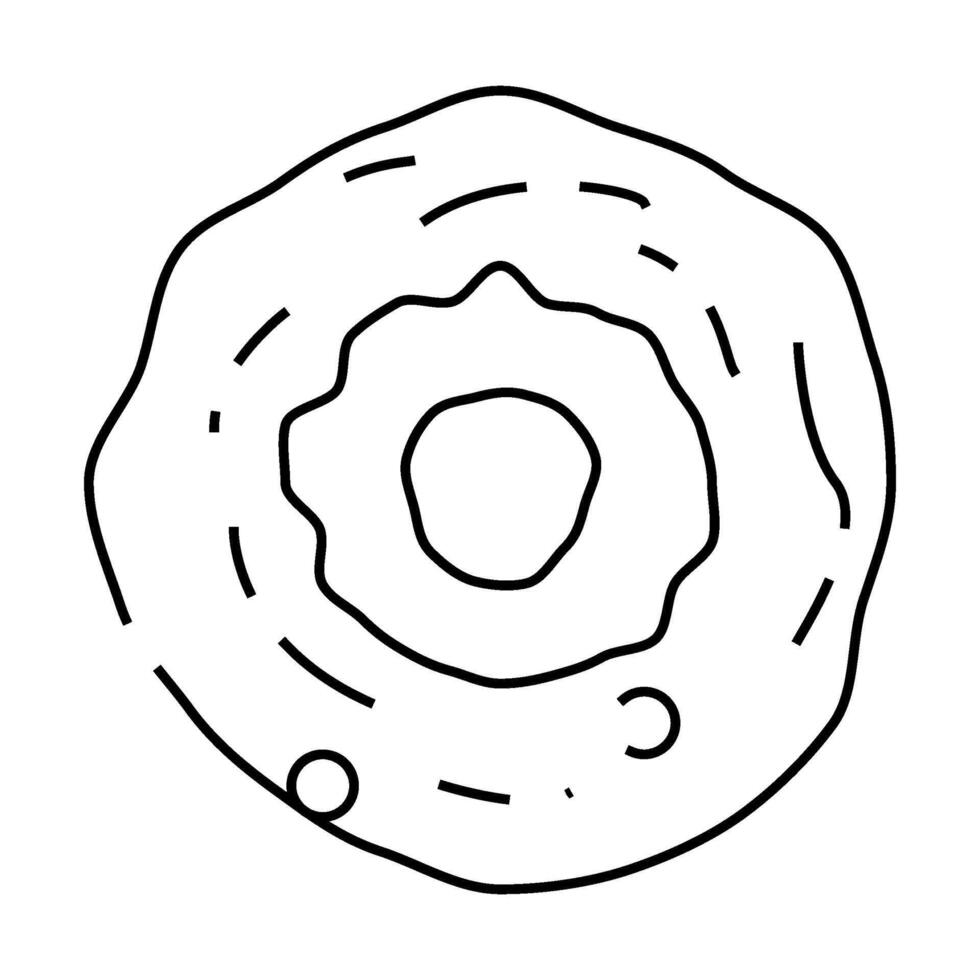 protoplanetary disk line icon illustration vector