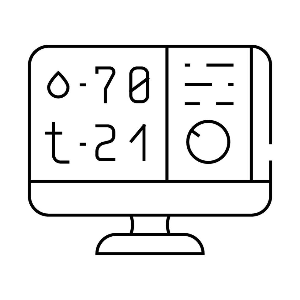 temperature and humidity control line icon illustration vector
