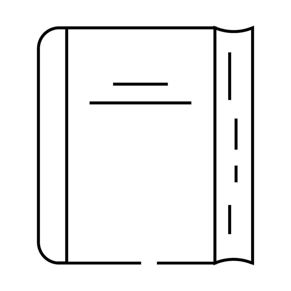 diary stationery accessory line icon illustration vector