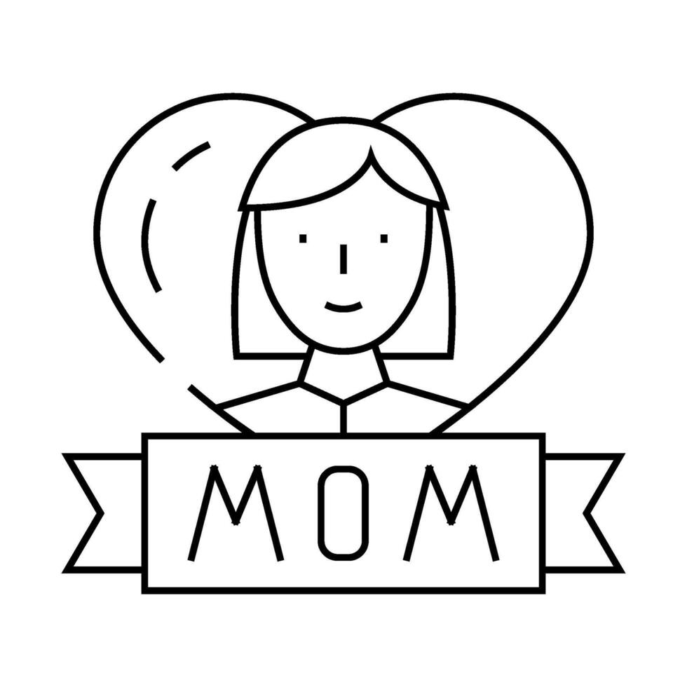 mothers day line icon illustration vector