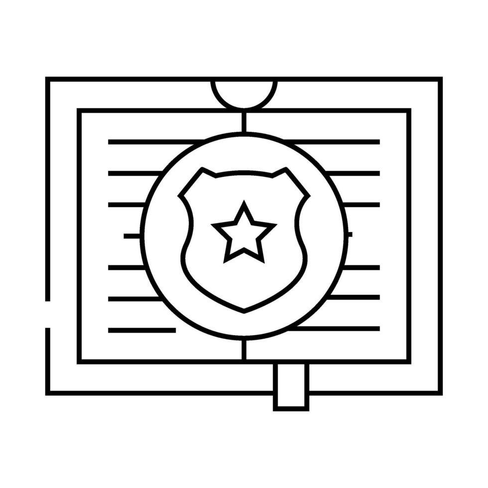 police procedurals line icon illustration vector