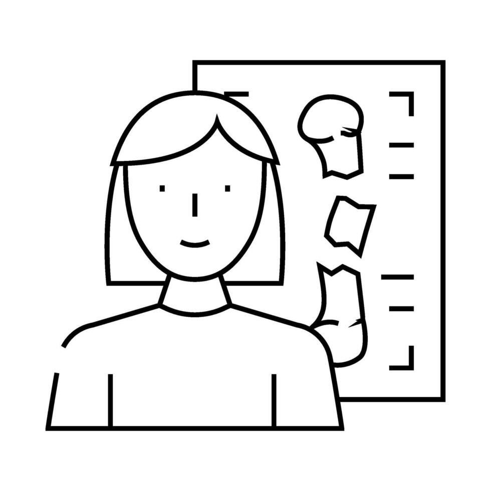 radiologist doctor line icon illustration vector