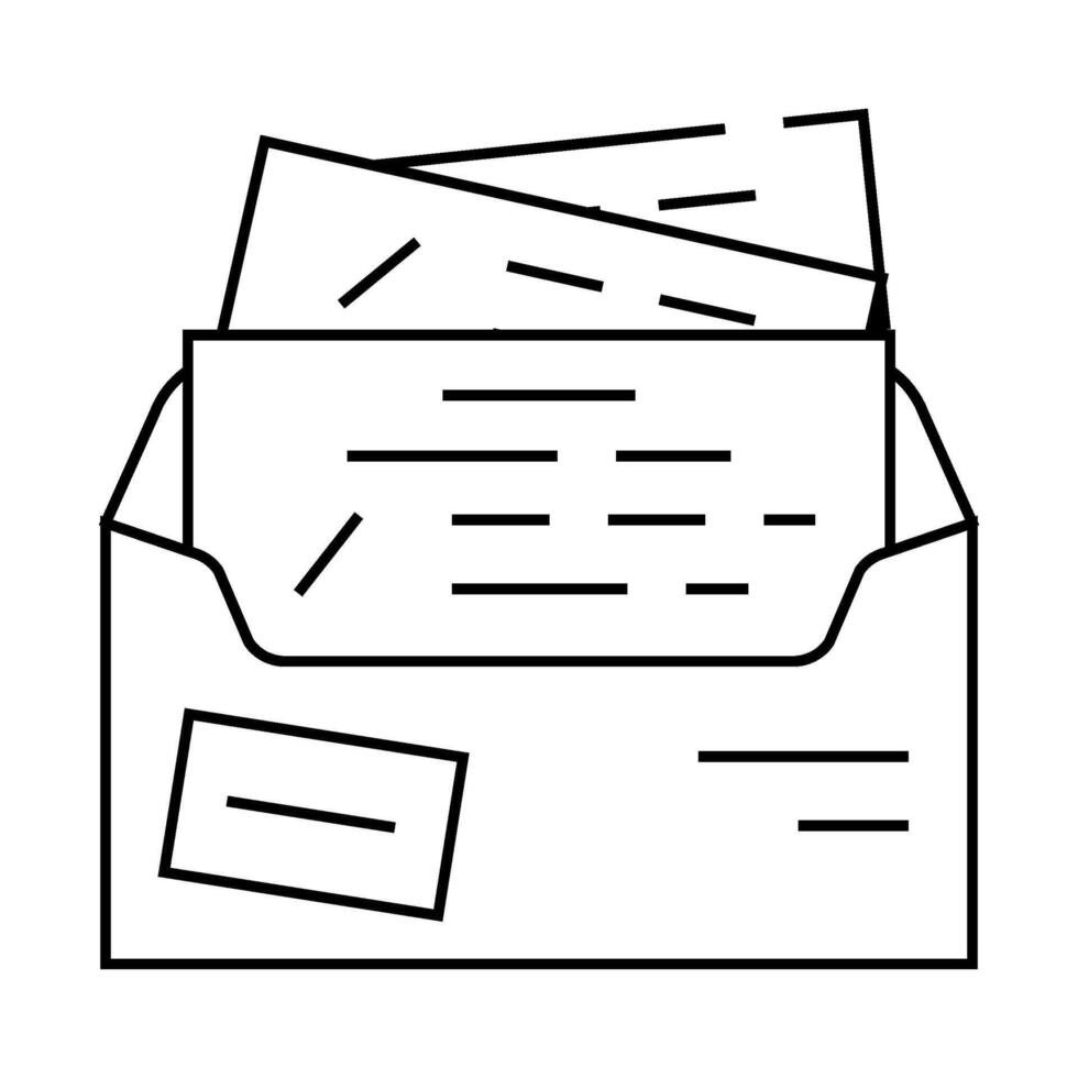 newsletter with promotion and coupon line icon illustration vector