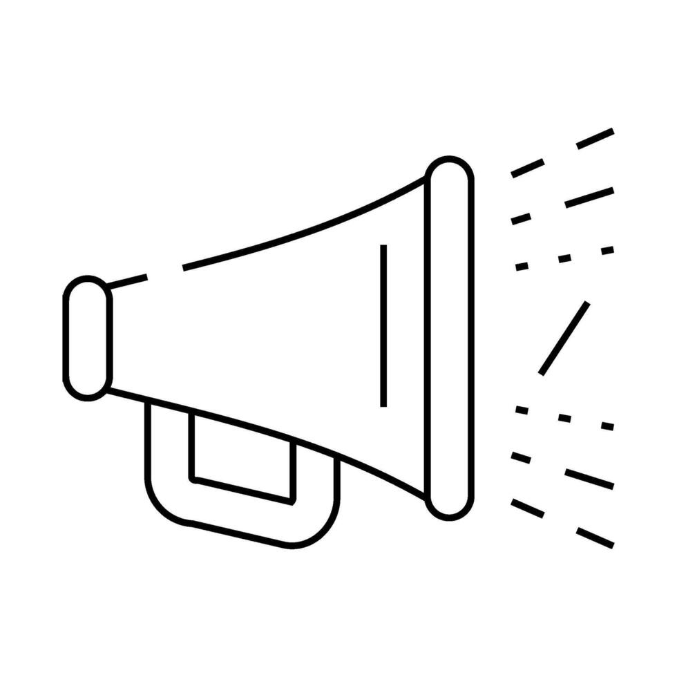 megaphone accessory for advertising line icon illustration vector